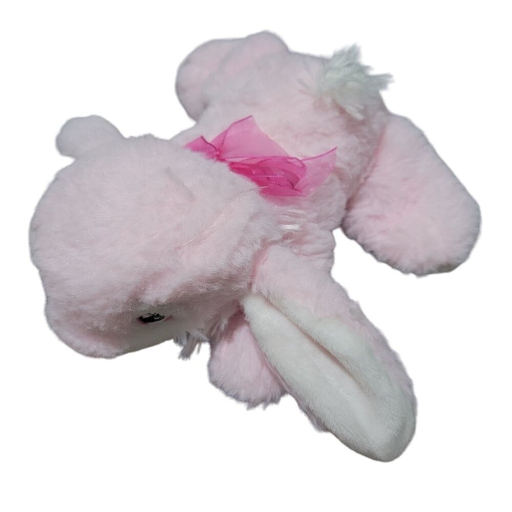 Pink Easter Bunny 7 inch Rabbit Spring Plush Stuffed Animal Toy Bow